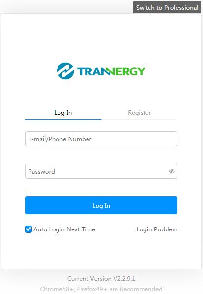 Trannergy - Log ( Webpage Portal )